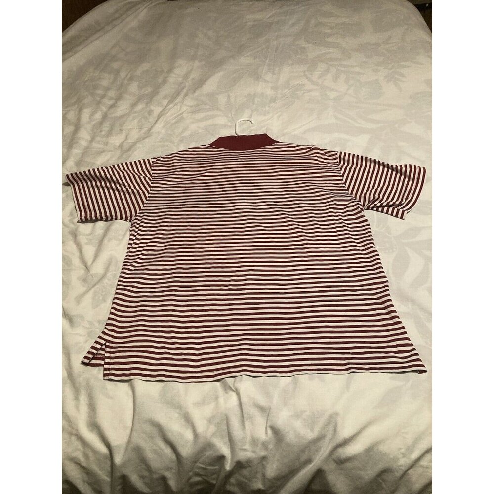 Fairway Greene Golf Polo Shirt Men's Med, Stripe Red White Short Sleeves (Logo) - Picture 7 of 7